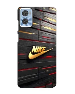 Чехол для Motorola MOTO E22 с картинкой «Золотой Nike на металле» Чехол для Motorola MOTO E22 с картинкой «Золотой Nike на металле»