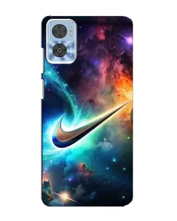 Чехол для Motorola MOTO E22 с картинкой «Космический Nike Swoosh» Чехол для Motorola MOTO E22 с картинкой «Космический Nike Swoosh»