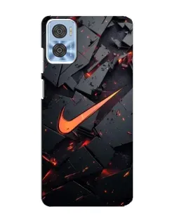 Чехол для Motorola MOTO E22 с картинкой «Nike — эффект разломов» Чехол для Motorola MOTO E22 с картинкой «Nike — эффект разломов»