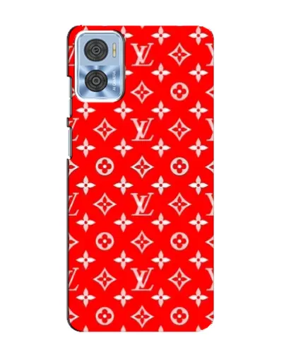 Чехол для Motorola MOTO E22 с картинкой «Яркий паттерн LV»
