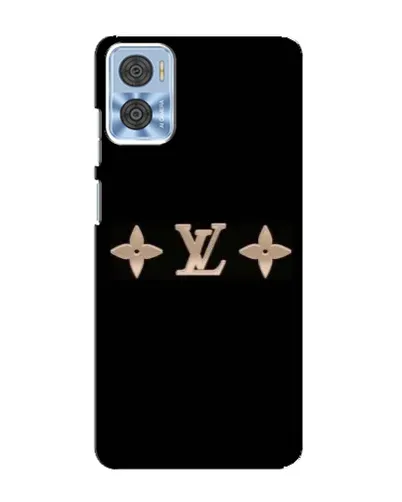 Чехол для Motorola MOTO E22 с картинкой «Louis Vuitton — минимализм»