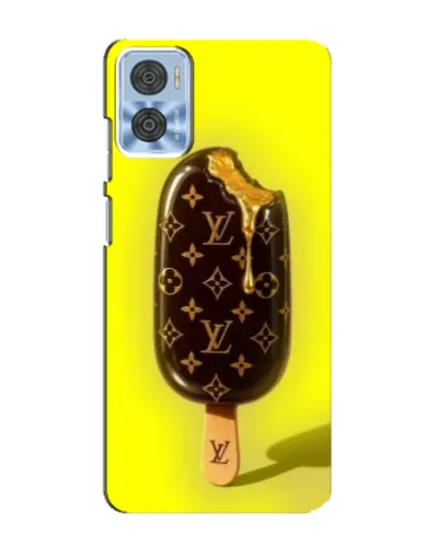 Чехол для Motorola MOTO E22 с картинкой «Мороженое от LV»