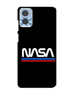 Чохол для Motorola MOTO E22 з картинкою «NASA — класика Red Blue»
