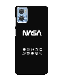 Чохол для Motorola MOTO E22 з картинкою «NASA — технічний принт»