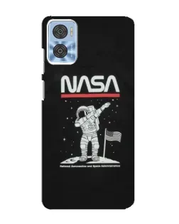 Чохол для Motorola MOTO E22 з картинкою «NASA — крокуємо по Місяцю»