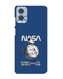 Чохол для Motorola MOTO E22 з картинкою «NASA — місячна місія»