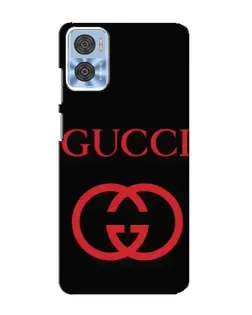 Чохол для Motorola MOTO E22 з картинкою «Gucci — червоний логотип»