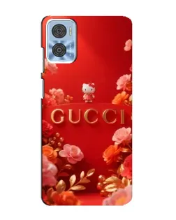 Чохол для Motorola MOTO E22 з картинкою «Gucci — золотий сад»