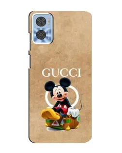 Чохол для Motorola MOTO E22 з картинкою «Міккі Маус Gucci — крафт»