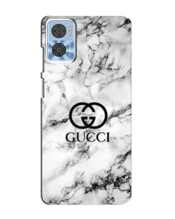 Чохол для Motorola MOTO E22 з картинкою «Gucci — мармуровий шик»