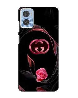 Чохол для Motorola MOTO E22 з картинкою «Gucci — неонова троянда»