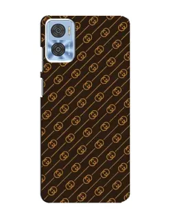 Чохол для Motorola MOTO E22 з картинкою «Gucci — золоті діагоналі»