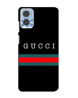 Чохол для Motorola MOTO E22 з картинкою «Gucci — червоний пояс»