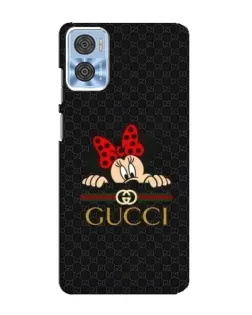 Чохол для Motorola MOTO E22 з картинкою «Мінні Маус Gucci — чорний»