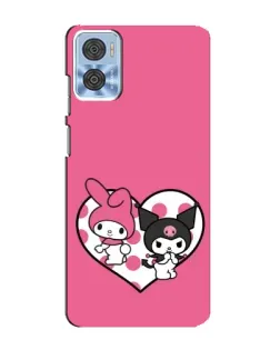 Чохол для Motorola MOTO E22 з картинкою «Kuromi та My Melody»