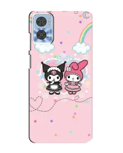 Чохол для Motorola MOTO E22 з картинкою «My Melody та Kuromi»