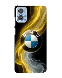 Чехол для Motorola MOTO E22 с картинкой «Золотистый дым BMW» Чехол для Motorola MOTO E22 с картинкой «Золотистый дым BMW»