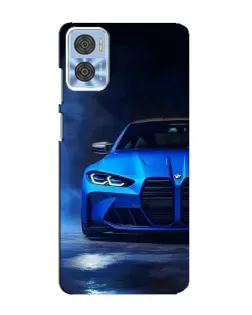 Чехол для Motorola MOTO E22 с картинкой «Голубая BMW M4» Чехол для Motorola MOTO E22 с картинкой «Голубая BMW M4»