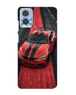Чехол для Motorola MOTO E22 с картинкой «BMW на красной дорожке» Чехол для Motorola MOTO E22 с картинкой «BMW на красной дорожке»