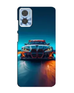 Чехол для Motorola MOTO E22 с картинкой «BMW — огни неона» Чехол для Motorola MOTO E22 с картинкой «BMW — огни неона»