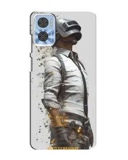 Чохол для Motorola MOTO E22 з картинкою «PUBG — боєць у пилу»