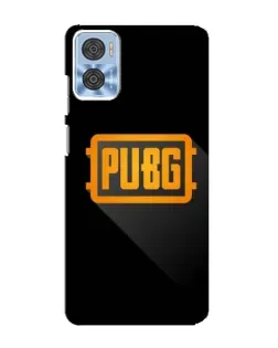 Чохол для Motorola MOTO E22 з картинкою «PUBG — рамка лого»