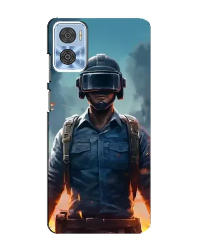 Чехол для Motorola MOTO E22 с картинкой «PUBG — реалистичный герой» Чехол для Motorola MOTO E22 с картинкой «PUBG — реалистичный герой»
