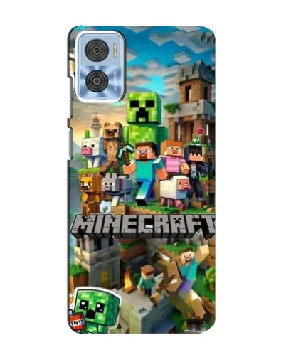 Чехол для Motorola MOTO E22 с картинкой «Замок Minecraft»