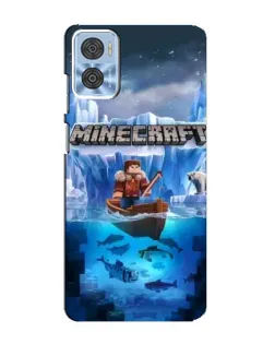 Чохол для Motorola MOTO E22 з картинкою «Minecraft льодянийсвіт»