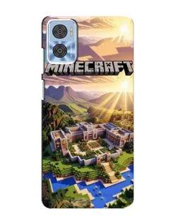 Чохол для Motorola MOTO E22 з картинкою «Minecraft панорама»
