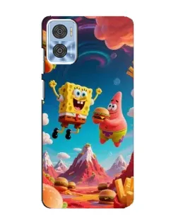 Чехол для Motorola MOTO E22 с картинкой «Космический фастфуд»