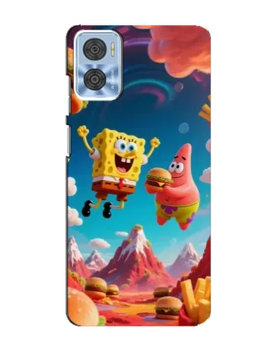 Чехол для Motorola MOTO E22 с картинкой «Космический фастфуд»