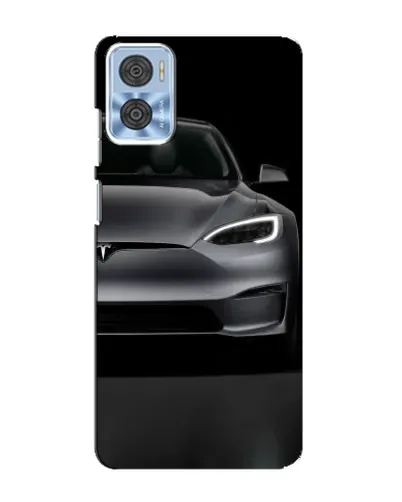 Чехол для Motorola MOTO E22 с картинкой «Tesla Model S Look»