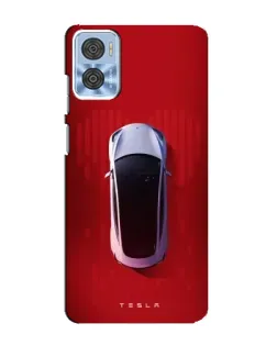 Чехол для Motorola MOTO E22 с картинкой «Tesla Top View»