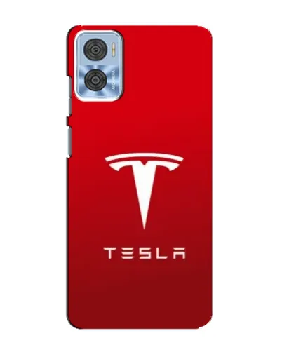 Чехол для Motorola MOTO E22 с картинкой «Tesla Red Classic»