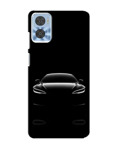 Чехол для Motorola MOTO E22 с картинкой «Силуэт Tesla Night»