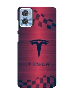 Чехол для Motorola MOTO E22 с картинкой «Тесла красный карбон» Чехол для Motorola MOTO E22 с картинкой «Тесла красный карбон»