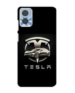 Чехол для Motorola MOTO E22 с картинкой «Tesla — серебристое авто» Чехол для Motorola MOTO E22 с картинкой «Tesla — серебристое авто»