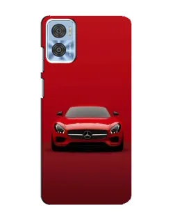Чехол для Motorola MOTO E22 с картинкой «Красный Mercedes AMG»