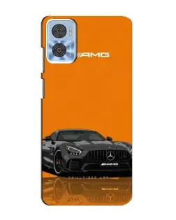 Чехол для Motorola MOTO E22 с картинкой «Оранжевый Mercedes AMG»