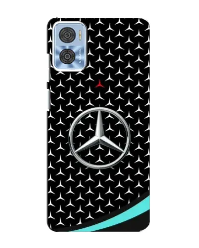 Чехол для Motorola MOTO E22 с картинкой «Mercedes — бирюзовый акцент»