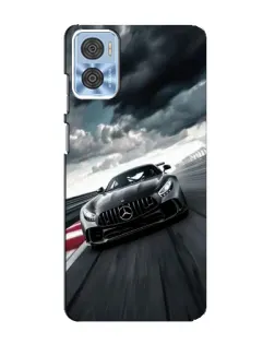 Чехол для Motorola MOTO E22 с картинкой «Гоночный Mercedes AMG»