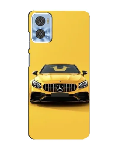 Чехол для Motorola MOTO E22 с картинкой «Желтый Mercedes GT»