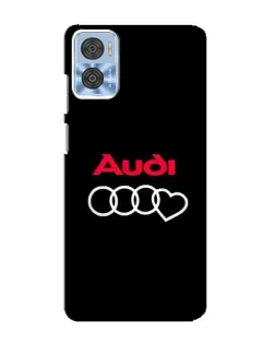 Чехол для Motorola MOTO E22 с картинкой «Логотип Audi Heart»