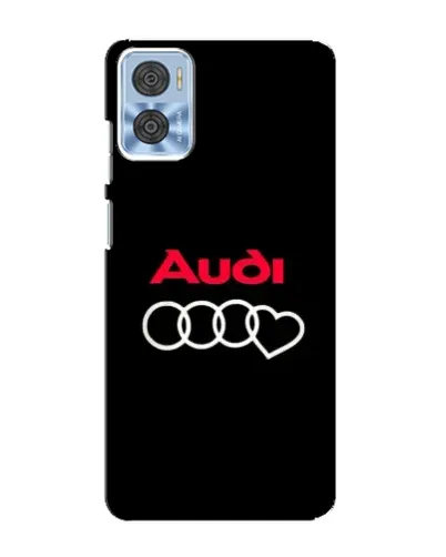 Чехол для Motorola MOTO E22 с картинкой «Логотип Audi Heart»