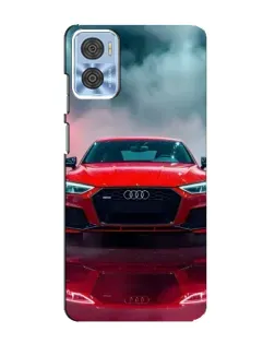 Чехол для Motorola MOTO E22 с картинкой «Audi RS — красный стиль»