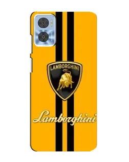Чохол для Motorola MOTO E22 з картинкою «Lamborghini Stripe жовтий»