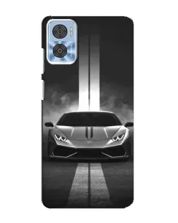Чехол для Motorola MOTO E22 с картинкой «Lamborghini симметрия дорог»