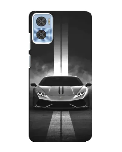Чехол для Motorola MOTO E22 с картинкой «Lamborghini симметрия дорог»