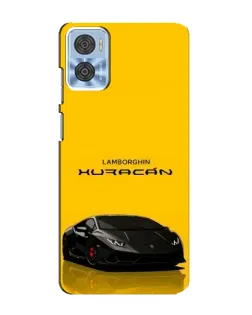 Чехол для Motorola MOTO E22 с картинкой «Lamborghini Huracan черный»